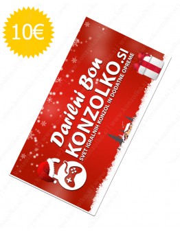 Konzolko darilni bon v vrednosti 10€